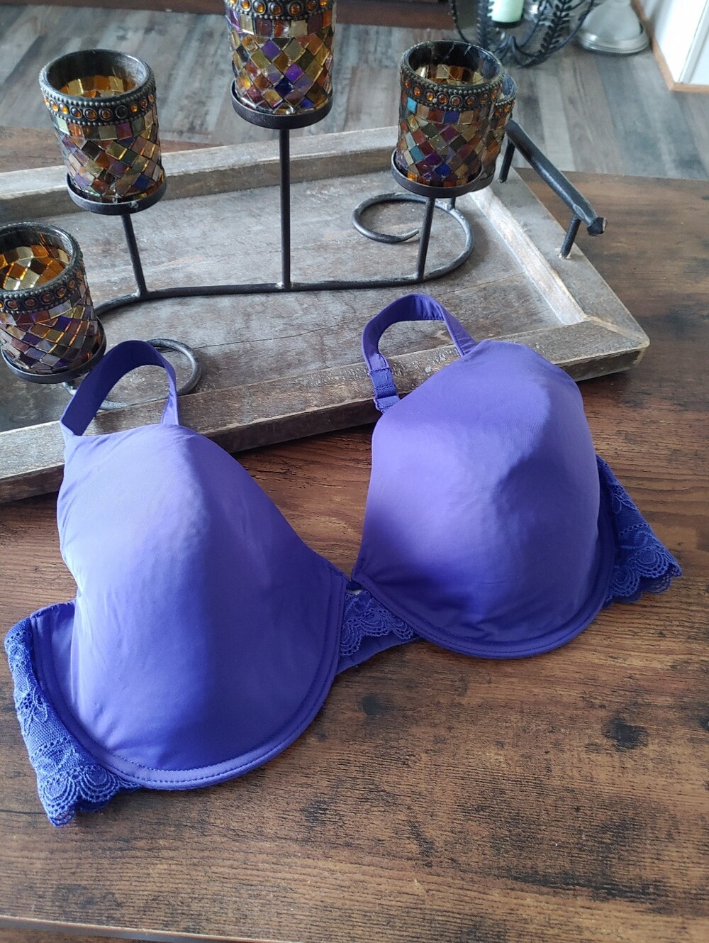 Sexy Blue/purple Maidenform Sweet Nothings 36DD Padded Underwire Bra